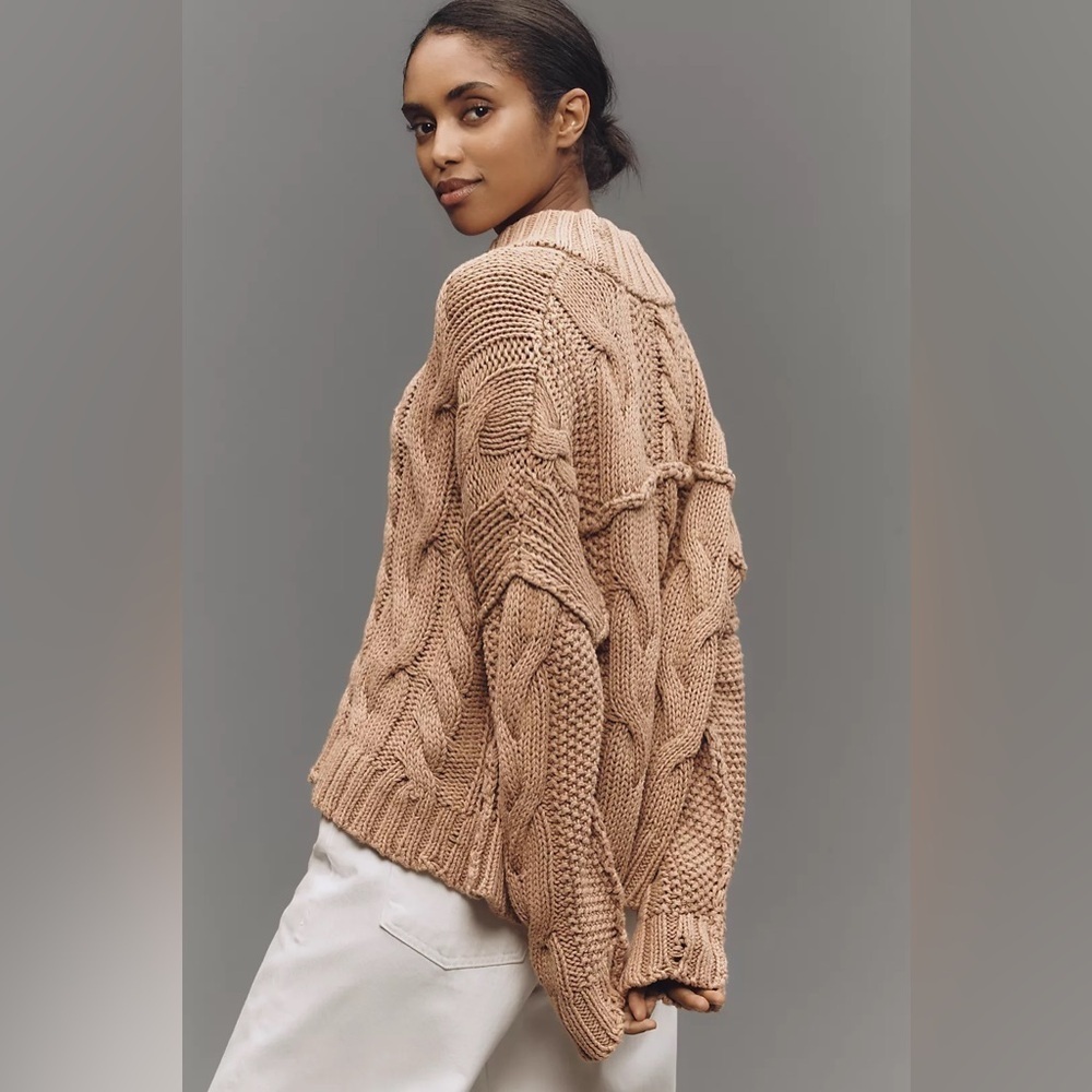 NWT! Anthropologie Pilcro Cable-Knit Pullover Sweater - Multiple💎 - Picture 3 of 6